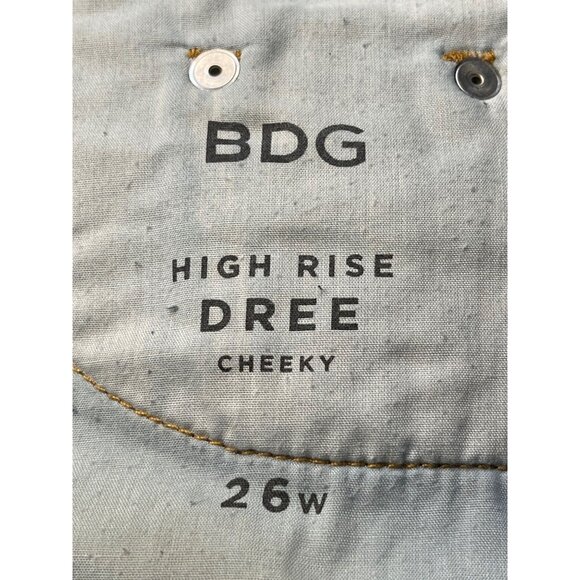 BDG High Rise Dree Cheeky size 26 Denim Shorts With Aztec Pattern Pockets - Picture 6 of 7